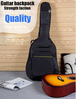 Étui de guitare imperméable en tissu Oxford 600D, double sangle rembourrée, sac à dos noir, bandoulière pour guitare classique 40/41 pouces