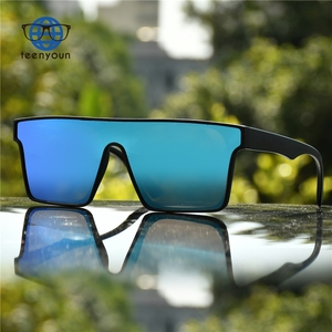 Teenyoun <span class=keywords><strong>Marca</strong></span> Diseñador Oversized Square Shades Rectángulo Ciclismo Flat Top Espejo Gafas <span class=keywords><strong>de</strong></span> sol polarizadas Hombres <span class=keywords><strong>Pesca</strong></span> Logotipo personalizado - Product Image 2
