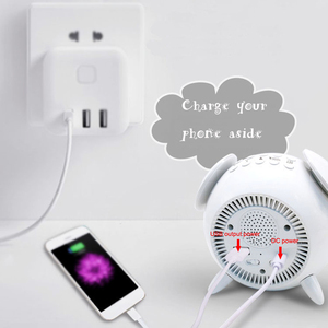 Despertador Digital Led para mesita de noche, amanecer y atardecer, alarma de música, espejo para dormitorio, escritorio, Calendario, Reloj de mesa, cargador de teléfono - Product Image 6