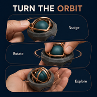 Jouet anti-stress Orbit Pod, boule orbitale rotative à trois axes, jouet sensoriel pour filles et garçons, jeu de bureau