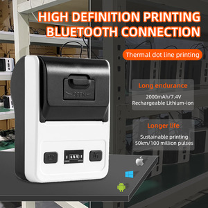 58มม. สีฟ้าฟันใบเสร็จมินิ USB ไร้สายความร้อนไร้สายโทรศัพท์มือถือ Android และ <span class=keywords><strong>iOS</strong></span> เครื่องพิมพ์ความร้อน - Product Image 3