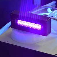 Printer Flatbed Ultraviolet Berpendingin Air 320W 120*20mm Lampu UV LED A4 dengan Panjang Gelombang 395-400nm untuk Penggunaan Medis dan Pengerasan
