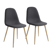 Chaise de salle à manger confortable en bois naturel, pieds en poly et en écorce, chaise d'appoint Cherner