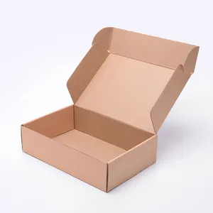 Eco friendly packaging box with custom logo corrugated mailer postal shipping apparel packing paper brown gift box