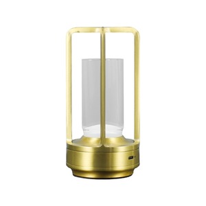 Lampe de bureau tactile rechargeable, barre LED croisée, lampe d'ambiance pour restaurant, lampe de chevet pour camping et hôtel, veilleuse tricolore à intensité variable - Product Image 5