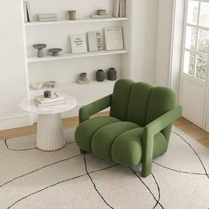 Mid-Century Modern <b>Velvet</b> Leisure Accent <b>Chair</b> Plush Upholstered Solid Frame Bedroom Apartment Hotel Living Rooms - Product Image 2