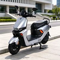 1000W 60V Adult Electric Motorcycle, Powerful Two-Wheeler E Bike with Rear Seat & Wide Foot Platform for Family Daily Travel