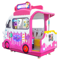 CE Ice Cream Fun Kiddie Rides 4 Seat Family Swing Bus Divertissement Jeu Vidéo Intérieur Jeu à pièces pour enfants Aire de jeux