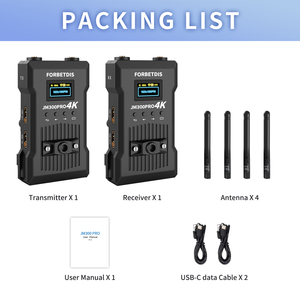 Transmetteur-récepteur vidéo sans fil HD (4K) JM300PRO 300 mètres 1000 pieds WIFI 5G pour caméras de conférence UHD - Product Image 6