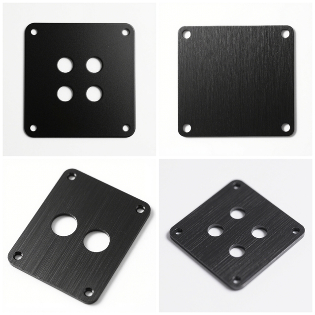Custom CNC Machined Black Anodized Aluminum Plate Speaker Junction Board Iron Wire Board and Back Plate