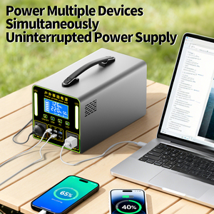 Station d'alimentation portable 300W/500Wh pour l'extérieur avec lumière LED, adaptée à une utilisation à domicile, en voiture, en camping et pour les activités de plein air. - Product Image 2