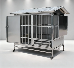 Caseta para Perros de Acero Inoxidable, Estable y Transpirable, Fácil de Montar, Diseño Personalizable, Uso Interior/Exterior - Product Image 1