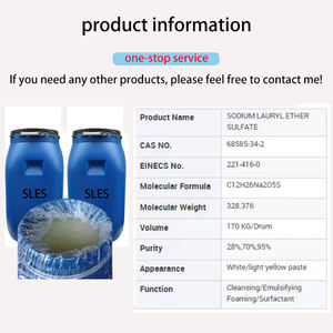 Lauril Éter Sulfato de Sodio (SLES N70) Marca Shangye, Pureza 90-99%, Tambor de 170 kg, Proveedor de Materia Prima para Detergentes - Product Image 5