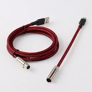 XLR זכר לנקבה usb קלוע usb c כבל מכאני מקלדת תעופה כבל