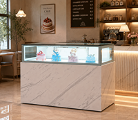 Kipas tampilan suhu tunggal kulkas kue/etalase cokelat lemari es kontrol Digital