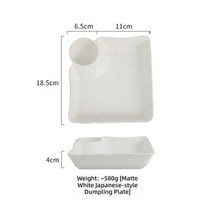 Bandeja Compartimentada para Comidas Caseras ESTICK, Apta para Microondas, de Porcelana, Cuadrada, Color Negro y Blanco, 16 x 16.9 cm, Uso Comercial - Product Image 6