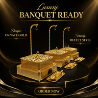 TIANXING Luxuriöser 8L Hängender Chafing Dish mit Brennstoffheizung, Buffet-Speisenwärmer für Bankette und Hotels, Großhandel