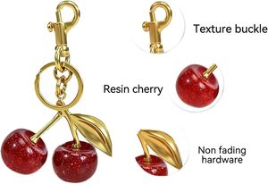 Cherry Keychain for Women Cute Cherry Bag Charm Purse Charms for Handbag Durable Fruit Keychain Accessories - Product Image 2