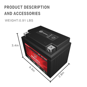 Batterie au lithium pour moto AMPXELL 12V 30Wh CA150 pour YTX4L-BS YTZ5S-BS YTX5L-BS YTZ6-BS/YTZ7S-BS AMX12-25FQ 12V 30Wh CA150 Moto - Product Image 1