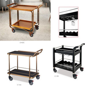 Chariot à vin du sud en métal doré électrique haut de gamme C90 avec une capacité de 2 à 3 litres pour les services de thé et de gâteau de banquet de club d'hôtel et de restaurant KTV - Product Image 3