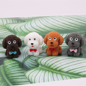 Mainan Ornamen Teddy DIY, Patung Hewan Piaraan Anjing Miniatur Kerajinan Boneka Hewan Piaraan Dekorasi Taman - Product Image 1
