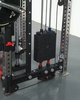 Machine Smith SK avec pile de poids de 160 kg, rack de musculation multifonctionnel et crossover à câbles pour salle de sport commerciale, acier de 3 mm