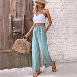 2026 new european american style women high waist casual pants slim fit fashionable daily trousers - Product Image 1