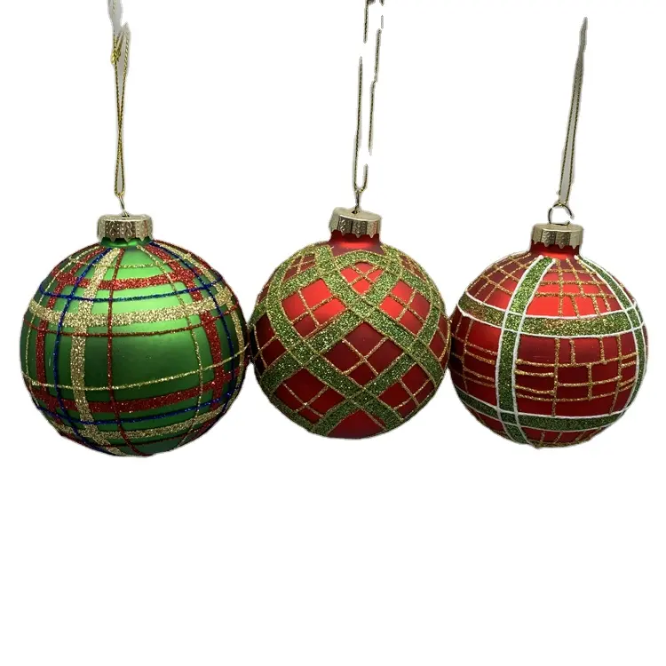 Goedkope Glazen Bal Handgeblazen Kerstvakantie Decoratie & Gift, Kleurrijke Glazen Kerstbal Bal Ornament Volkskunst