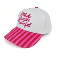 Gorra de Béisbol Clásica de 5 Paneles Estilo Americano OEM de Alta Calidad, Nueva Gorra Snapback de Alta Calidad con Patrón de Puntos Impresos y Bordado Plano