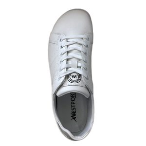 Factory <strong>Sale</strong> Wide Toe Box <strong>White</strong> <strong>Leather</strong> Barefoot Shoes Perforated Breathable Minimalist Daily Casual Sneakers for Unisex - Product Image 3