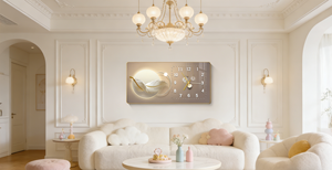 Reloj de Pared Islámico Moderno, Estilo Antiguo, Cristal y Porcelana, Diseño de Naturaleza Muerta, para Sala de Estar, Hogar, para Creyentes - Product Image 4