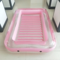 2 Homme Navire Avec Oreiller Nylon Enfants Adultes Rose PVC Piscine Gonflable Flotteur Rangée Gonflable Bateau Piscine d'Eau