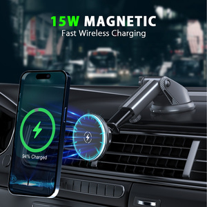Prezzo di fabbrica supporto per auto caricatore Wireless 15W magnetico Wireless di ricarica per telefono auto supporto per cruscotto supporto per cellulare auto - Product Image 6