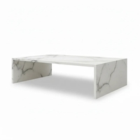 Table basse en travertin pour salon, vente en gros OEM&ODM, table rectangulaire en pierre, table moderne en travertin beige pour maison et villa