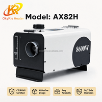 OkyRie AX82H Calentador Diésel Portátil de 8-10kW, Modelo Flagship, con Doble Asa, Chasis Reforzado, para Uso Fuera de la Red, en Tiendas de Campaña, Talleres y Vehículos Grandes