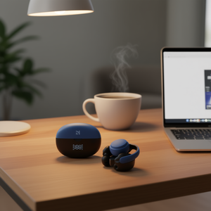 Auriculares NCC LY-0401 Open-Ear con Bluetooth 5.4, 30h de duración de batería, pantalla digital, color negro, intraaurales y supraaurales - Product Image 3