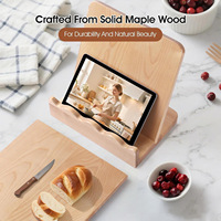Support de recettes en bois pliable multifonction de style européen, support de cuisine détachable, étagère de rangement pour la maison