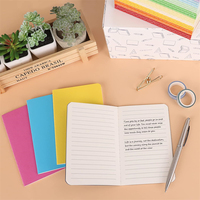 Cuadernos pequeños de bolsillo coloridos, tamaño A6, con rayas, para la universidad, con cubierta de papel, para niñas, para dibujar y escribir.