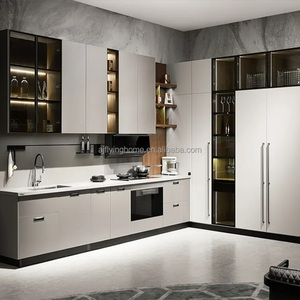 Fornitore di Mobili Eleganti Mobili da Cucina Grigi Stile Personalizzato Mobili da Cucina di Colore Grigio Arredamento per la Casa in Vendita - Product Image 4