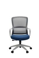 Chaise de bureau exécutive ergonomique moderne pivotante et réglable de luxe à dossier ouvert en maille PP pour ordinateur, avec pieds croisés