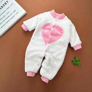 Vêtements pour bébé Style printemps automne Unisexe Velours corail Coton Mignon Combinaison pour bébé 0-1 an Nouveau-né <span class=keywords><strong>Tenue</strong></span> <span class=keywords><strong>de</strong></span> ramper à la maison - Product Image 3