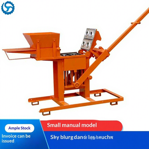 Máquina manual personalizable para fabricar ladrillos de tierra entrelazados sin quemaduras, versión de exportación, pequeña, con bomba de motor - Product Image 1