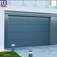 Porte de garage en aluminium sectionnelle pour villa, sur mesure, vente en gros