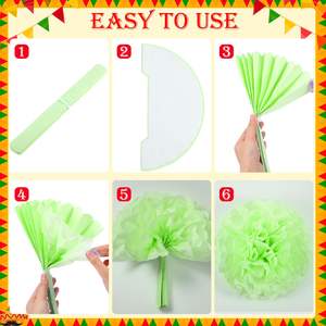 Décorations Pompom du Mois du Patrimoine Hispanique, tableau d'affichage <span class=keywords><strong>de</strong></span> la salle <span class=keywords><strong>de</strong></span> classe espagnole, 68 pièces - Product Image 2