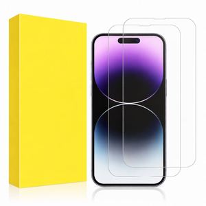 Protector de Pantalla para iPhone 14 Pro Max, Cristal Templado Transparente HD 9H, Antiarañazos, Compatible con Fundas, Sin Burbujas - Product Image 1
