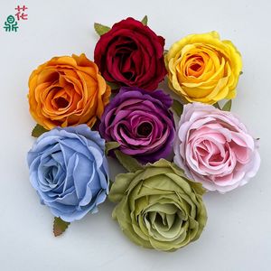 Rose artificielle en soie Snow Mountain, à bords bouclés, pour décoration intérieure, accessoires de mariage et de remise de diplôme - Product Image 1