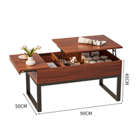 Table basse moderne surélevée de haute qualité, durable, facile à nettoyer, avec compartiment de rangement caché, personnalisable, garantie 3 ans
