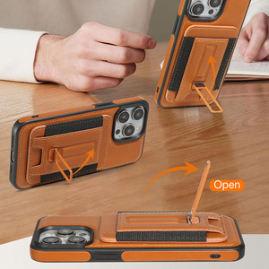 Nouveau étui à cartes en cuir PU magnétique détachable porte-portefeuille étuis de téléphone portable en cuir pour iPhone 15 16 Pro Max 17 étui en cuir - Product Image 3