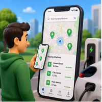 Aplicación WISE HUSTLERS para Buscar Estaciones de Carga EV, Software de Navegación para Cargadores Rápidos para Viajes en Vehículos Eléctricos, Compatible con MAC y Linux