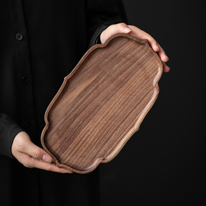 Walnut Wood <b>Tray</b> Rectangular Dry <b>Tea</b> <b>Tray</b> Elegant Design For <b>Tea</b> Ceremony Serving <b>Trays</b> - Product Image 1